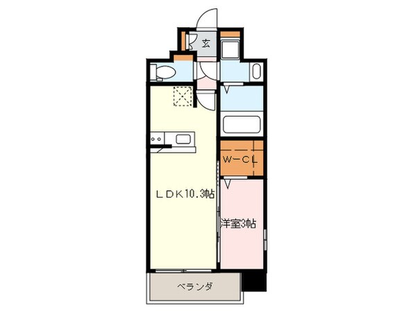 ｸﾞﾗﾝﾌｫｰﾚ博多駅ﾌﾟﾚﾐｱ（1305）の物件間取画像